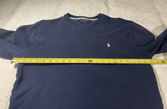 Polo Ralph Lauren Waffle Knit Thermal Long Sleeve Shirt Mens Large Navy Casual