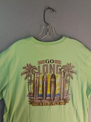Disney Parks Aulani Resort Hawaii Go Long Surfboard Shirt Lime Green Mens Large