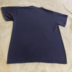 Vintage Motorcycle Shirt Men Large Blue Y2K Graphic Workout Streetwear Gym Tee