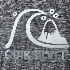 Quicksilver Mens Size Large Gray Striped Breathable Stretchable Shirt
