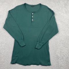 Greatland Men’s Shirt XL Green Thermal Henley Outdoor Base Layer Gorpcore