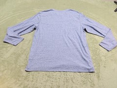 Roundtree Yorke Mens XL Blue Heather Tee Soft Washed Long Sleeve V Neck T-Shirt