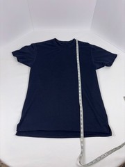 BYLT Premium Basics Men’s T-Shirt Large L Navy Basic Crew Split Hem Tee