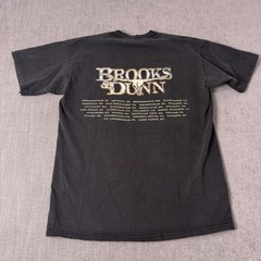 Vintage Brooks & Dunn T-Shirt Electric Rodeo Concert Tour Black Youth L Mens S
