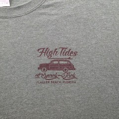 High Tides at Snack Jack Flagler Florida Graphic Tshirt Mens XL Sage Green