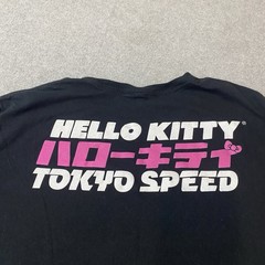 Hello Kitty Tokyo Speed Racing Graphic T-Shirt Black Pink Bioworld Sanrio Size M