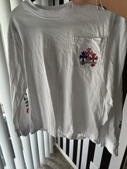 Chrome Hearts Multicolor Cross Graphic White Long Sleeve Men’s Cotton T-Shirt