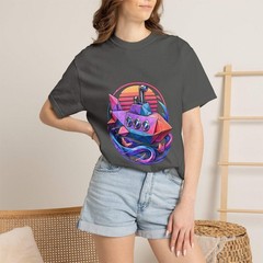Vaporwave Origami Submarine T-Shirt Graphic