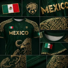 Unisex Mexico National Team Jersey Shirts – Aztec Eagle Snake Graphic Sports Tee