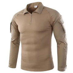 Tactical Combat Shirt Men Army Military Camo Long Sleeve Airsoft Hunting