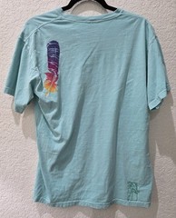 Unisex Teal Blue Artsy Art To Wear Crow Tee Shirt 100% Cotton Medium Birds Raven