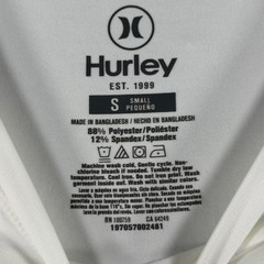 Hurley Sunny Side Hybrid Stretch Sun Shirt Mens S White UPF 50 Comfort Quick Dry