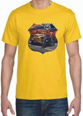 Adult DryBlend® T-Shirt – ( MEET ME ON ROUTE 66- HOT ROD / PIN-UPS / HOTTIES)