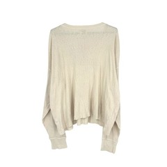 Elwood Men Oatmeal Beige Cotton Henley Long Sleeve Shirt Large ET00026