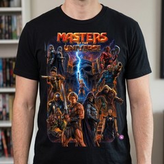 Masters Of The Universe T-Shirt He-Man and Skeletor Castle Grayskull Graphic Tee