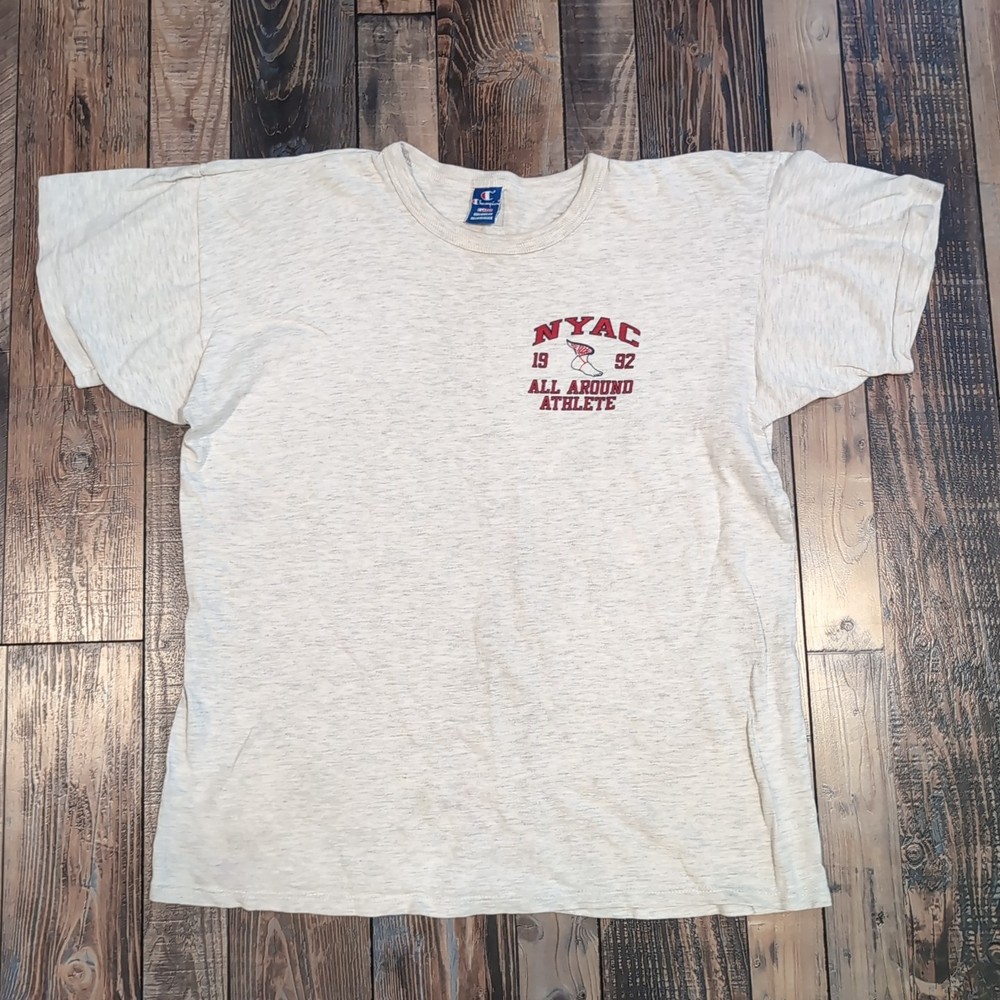 Vintage Champion 1992 NYAC T-Shirt XL Made In USA 90s NY Athletic Club Retro