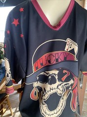 22 SPORTS SKULL TOP HAT SHIP ROCKED MIAMI TO COSTA MAYA SHIRT SZ LG vbb