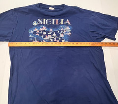 VTG T-Shirt Sicilia Sicily Italy Men Size XXL Blue 1960s Graphic