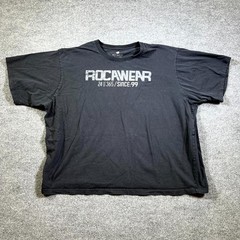 VINTAGE Rocawear Classic T-Shirt Mens 6X Big Tall Black Graphic Print Oversized