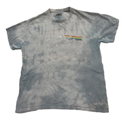 PINK FLOYD Shirt Men S Blue Dark Side of the Moon Rock Music Spellout Graphic