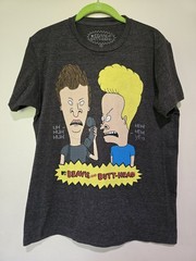 MTV Beavis & Butt-Head Gray M T-shirt Short Sleeve