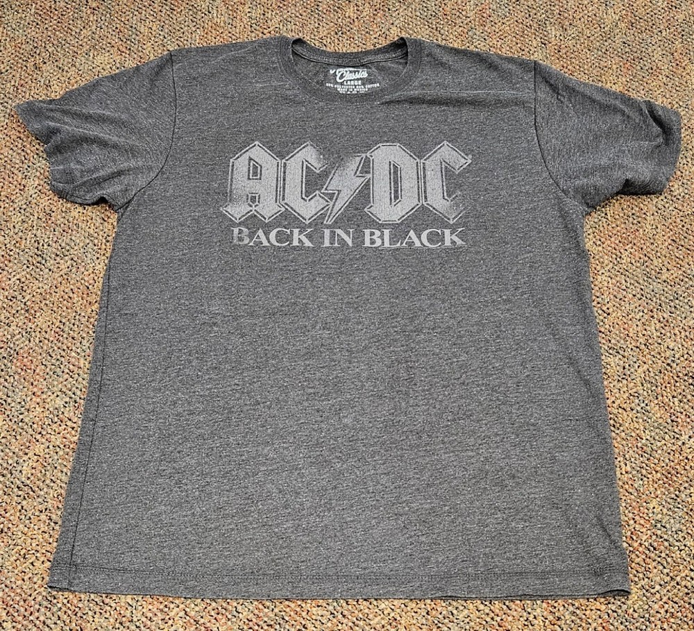 AC/DC Back in Black gray shirt