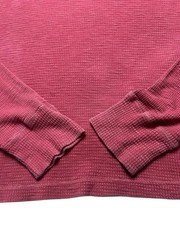 Double RL RRL Ralph Lauren Shirt Men’s Red Henley Waffle Knit Size Xlarge