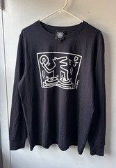 Keith Haring Pop Shop DJ Dog Long Sleeve T Shirt Black Men’s Size L EUC