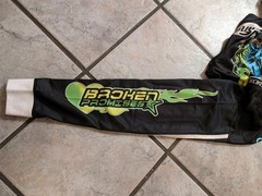 Broken Promises Grim Reaper Hockey Jersey Shirt Black Flame Graphic Men’s Small