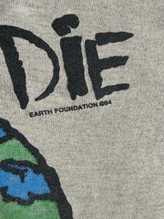 Vintage 1994 Recycle Or Die T Shirt Med Planet Earth Skull Mother Nature Obscure