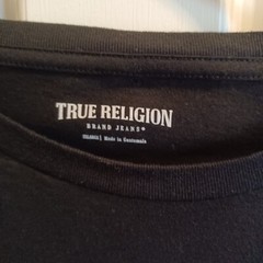 True Religion Men’s Gold Metallic Foil Logo Tee T-Shirt Size XL