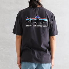 Patagonia – M’s Home Water Trout Organic T-Shirt – Ink Black 37547 Small – NWT