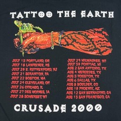 Vintage Slipknot Tattoo The Earth Crusade Tour 2000 T Shirt Y2K Delta Adult XL