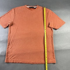 Crazy Horse Claiborne Shirt Small Orange Mens Short Sleeve Tee Used A82