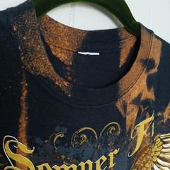 Semper Fi T-Shirt Always Faithful Veteran USA Marine Men’s Small Bleach Dyed SS