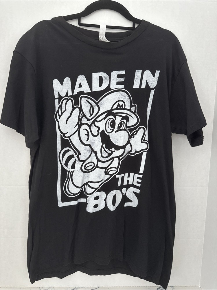 Nintendo Made In The 80’s Black Shirt Sleeve, Size M Tshirt