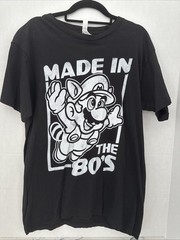Nintendo Made In The 80’s Black Shirt Sleeve, Size M Tshirt