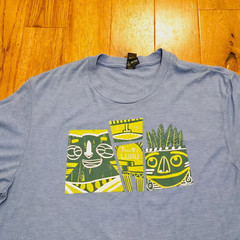 Chick-Fil-A Truett’s Luau Tiki Adult Size Large Blue Short Sleeve T-Shirt