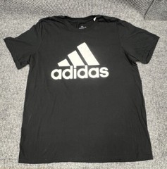 Adidas T Shirt Mens XL Black Amplifier Tee Spellout Logo Pullover Casual