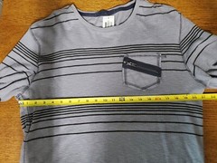 NWT Bar 3 III Waffle KNIT Shirt XL Long Sleeve Striped MENS Slim Fit Gray Elbow