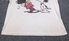 Vintage 90s Snoopy Lucy Wood Stock Rare T Shirt Mens Size Large Kissing Love