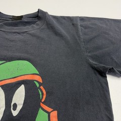Vintage 90s Marvin the Martian Looney Tunes T Shirt Mens L Faded Black Changes