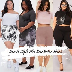 3 Pack Plus Size 8in Biker Shorts for Women – High Waisted Black Maternity Yo…