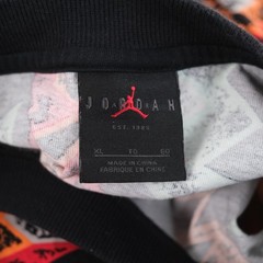 Nike Air Jordan Shirt Mens XL Retro 7 Hare All Over Print Geometric VII Multi