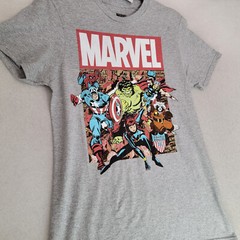 MARVEL COMICS Shirt Mens Golden Age Advengers Small Gray Hulk Capt America NWT