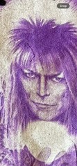 Labyrinth Jareth David Bowie Black Graphic T-Shirt Men’s M? Tag Missing Purple