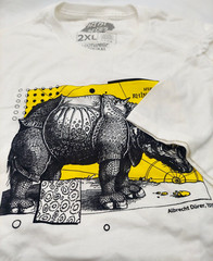 “Rhinocerys” By Albrecht Durer a Loot Crate Artist Series 2XL Uni White T-Shirt