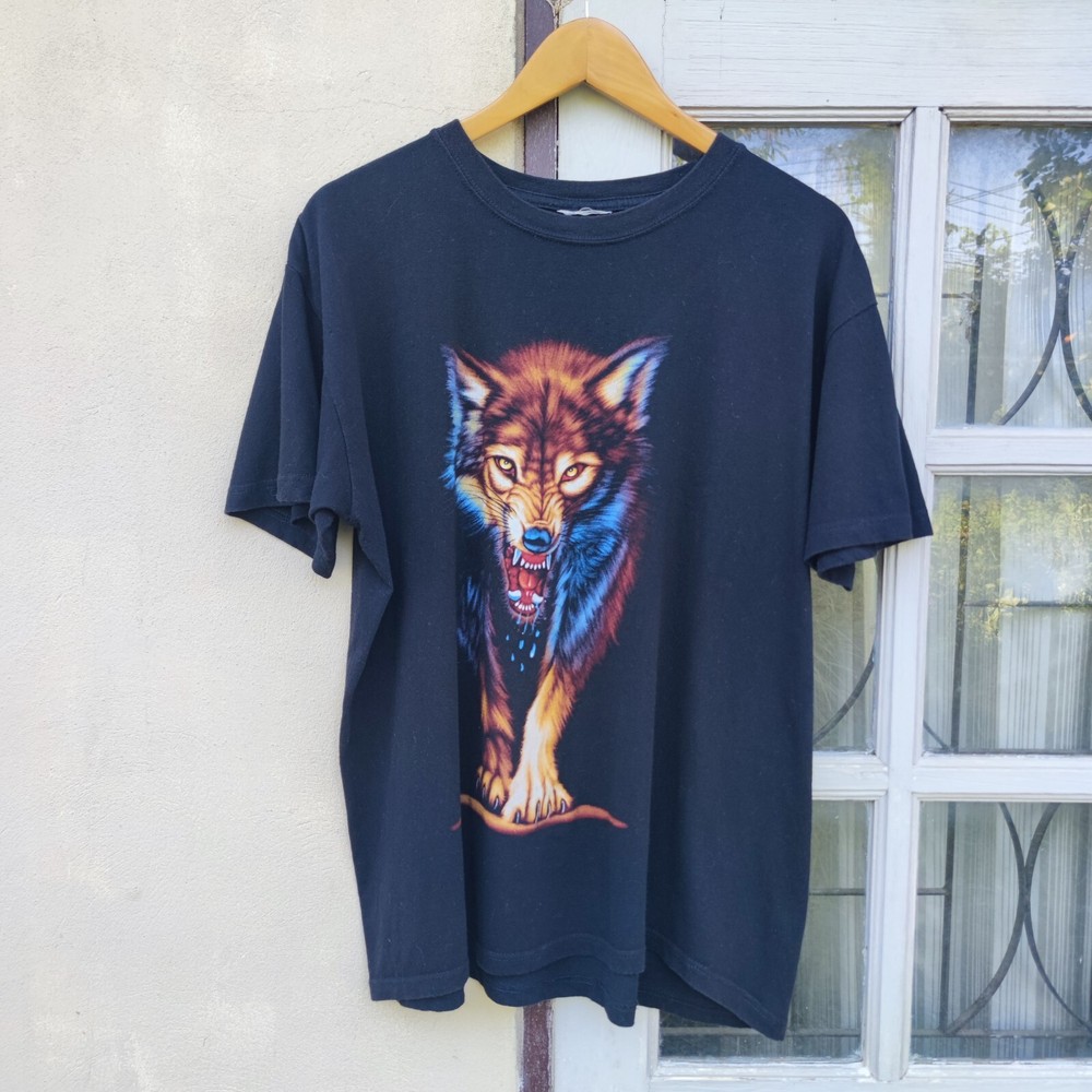 Vintage Growling Brown Wolf Great Wolf Lodge T Shirt