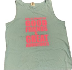 Comfort Colors Blue Sleeveless Cotton Racerback Tank Top Men’s Size Large