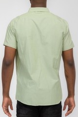 Men’s Size Large Green Short Sleeve Collared Button Front Shirt Brand Weiv